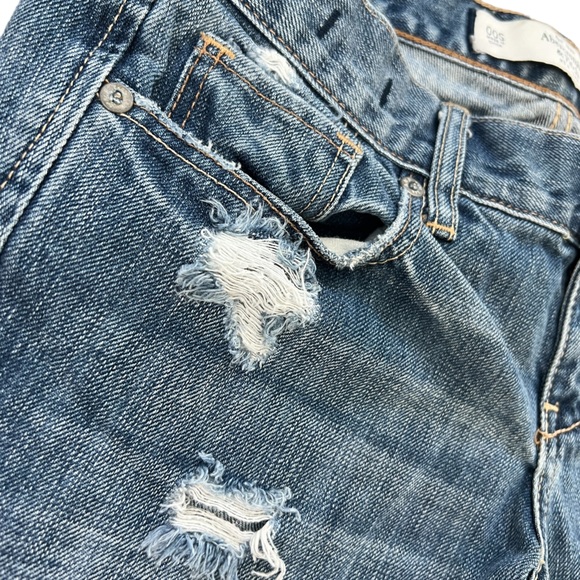 Abercrombie & Fitch Flare Leg Low Rise Distressed Jeans, size 00S 24/31 - Picture 4 of 13